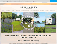 Tablet Screenshot of lougharrowcaravanpark.com
